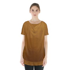 Metallic Mesh Screen 2-gold Skirt Hem Sports Top by impacteesstreetweareight