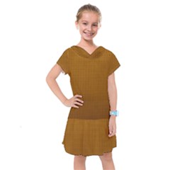 Metallic Mesh Screen 2-gold Kids  Drop Waist Dress by impacteesstreetweareight