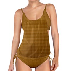 Metallic Mesh Screen 2-gold Tankini Set by impacteesstreetweareight