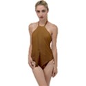 Metallic Mesh Screen 2-gold Go with the Flow One Piece Swimsuit View1