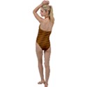 Metallic Mesh Screen 2-gold Go with the Flow One Piece Swimsuit View2