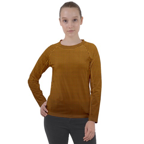 Metallic Mesh Screen 2-gold Women s Long Sleeve Raglan Tee by impacteesstreetweareight