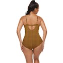 Metallic Mesh Screen 2-gold Retro Full Coverage Swimsuit View4