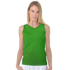 Metallic Mesh Screen 2-green Women s Basketball Tank Top