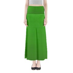 Metallic Mesh Screen 2-green Full Length Maxi Skirt by impacteesstreetweareight