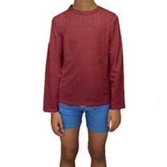 Metallic Mesh Screen 2-red Kids  Long Sleeve Swimwear by impacteesstreetweareight