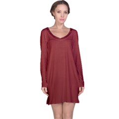 Metallic Mesh Screen 2-red Long Sleeve Nightdress by impacteesstreetweareight