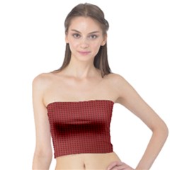 Metallic Mesh Screen 2-red Tube Top by impacteesstreetweareight