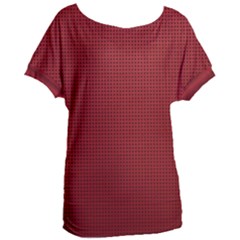 Metallic Mesh Screen 2-red Women s Oversized Tee by impacteesstreetweareight