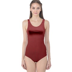 Metallic Mesh Screen 2-red One Piece Swimsuit by impacteesstreetweareight