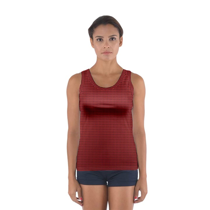 Metallic Mesh Screen 2-red Sport Tank Top 