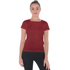 Metallic Mesh Screen 2-red Short Sleeve Sports Top  by impacteesstreetweareight