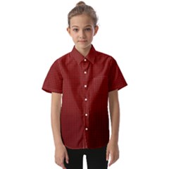 Metallic Mesh Screen 2-red Kids  Short Sleeve Shirt by impacteesstreetweareight