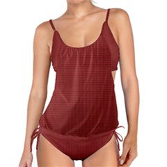 Metallic Mesh Screen 2-red Tankini Set by impacteesstreetweareight