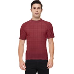 Metallic Mesh Screen 2-red Men s Short Sleeve Rash Guard