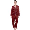 Metallic Mesh Screen 2-red Satin Long Sleeve Pajamas Set View1