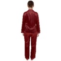 Metallic Mesh Screen 2-red Satin Long Sleeve Pajamas Set View2