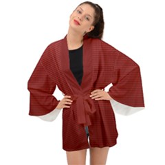 Metallic Mesh Screen 2-red Long Sleeve Kimono by impacteesstreetweareight