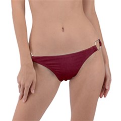 Metallic Mesh Screen 2-red Ring Detail Bikini Bottom by impacteesstreetweareight