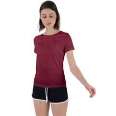 Metallic Mesh Screen 2-red Back Circle Cutout Sports Tee by impacteesstreetweareight