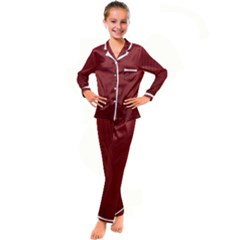 Metallic Mesh Screen 2-red Kid s Satin Long Sleeve Pajamas Set by impacteesstreetweareight