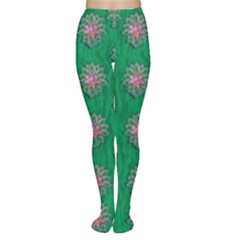 Lotus Bloom In The Blue Sea Of Peacefulness Tights by pepitasart