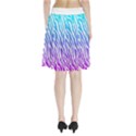 White tiger purple & blue animal fur print stripes Pleated Skirt View2