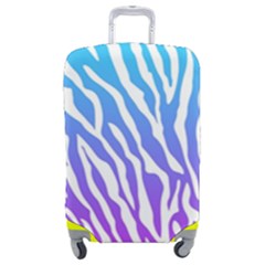 White Tiger Purple & Blue Animal Fur Print Stripes Luggage Cover (medium) by Casemiro