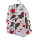 French Bulldog Hearts Top Flap Backpack View1