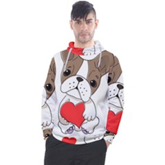 French Bulldog Hearts Men s Pullover Hoodie by SomethingForEveryone