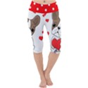 French Bulldog Hearts Lightweight Velour Cropped Yoga Leggings View1