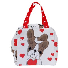 French Bulldog Hearts Boxy Hand Bag by SomethingForEveryone