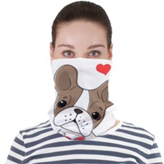 French Bulldog Hearts Face Seamless Bandana (adult) by SomethingForEveryone