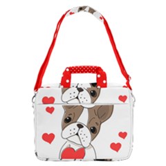 French Bulldog Hearts Macbook Pro Shoulder Laptop Bag (large) by SomethingForEveryone