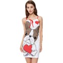 French Bulldog Hearts Summer Tie Front Dress View1