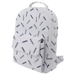 Gray Pencils On A Light Background Flap Pocket Backpack (small) by SychEva