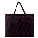 Pink Abstract Flowers With Splashes On A Dark Background  Abstract Print Zipper Large Tote Bag View1