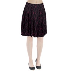 Pink Abstract Flowers With Splashes On A Dark Background  Abstract Print Pleated Skirt by SychEva