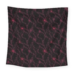 Pink Abstract Flowers With Splashes On A Dark Background  Abstract Print Square Tapestry (large) by SychEva