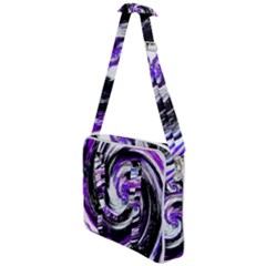 Canvas-acrylic-digital-design Cross Body Office Bag by Amaryn4rt