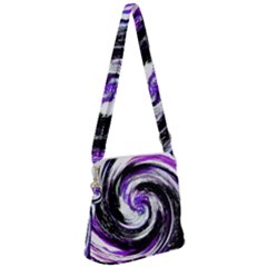 Canvas-acrylic-digital-design Zipper Messenger Bag by Amaryn4rt