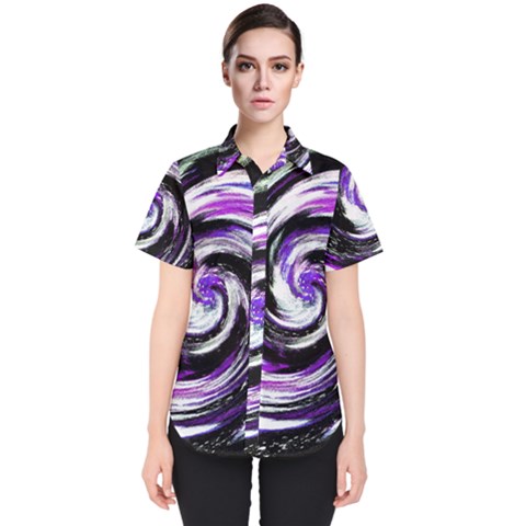 Canvas-acrylic-digital-design Women s Short Sleeve Shirt by Amaryn4rt