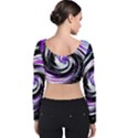 Canvas-acrylic-digital-design Velvet Long Sleeve Crop Top View2