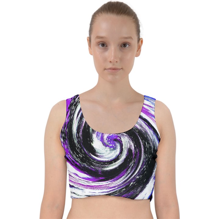 Canvas-acrylic-digital-design Velvet Racer Back Crop Top