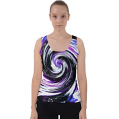 Canvas-acrylic-digital-design Velvet Tank Top by Amaryn4rt