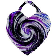 Canvas-acrylic-digital-design Giant Heart Shaped Tote by Amaryn4rt