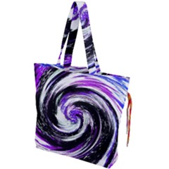 Canvas-acrylic-digital-design Drawstring Tote Bag by Amaryn4rt