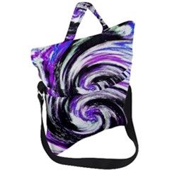 Canvas-acrylic-digital-design Fold Over Handle Tote Bag by Amaryn4rt