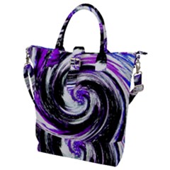 Canvas-acrylic-digital-design Buckle Top Tote Bag by Amaryn4rt