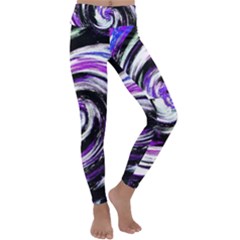 Canvas-acrylic-digital-design Kids  Lightweight Velour Classic Yoga Leggings by Amaryn4rt